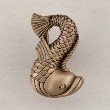 Acorn Mfg Artisan Collection Dolphin Knob, Museum Gold DP5GP